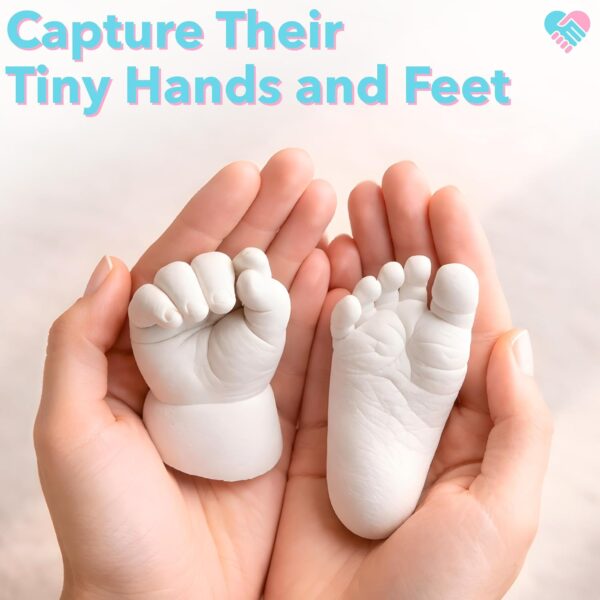 Ensemble de moulage d'empreintes de pieds et de mains de bébé Luna Bean