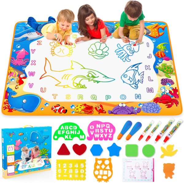 Tapis de dessin à l'eau - Peinture, écriture et coloriage pour enfants
