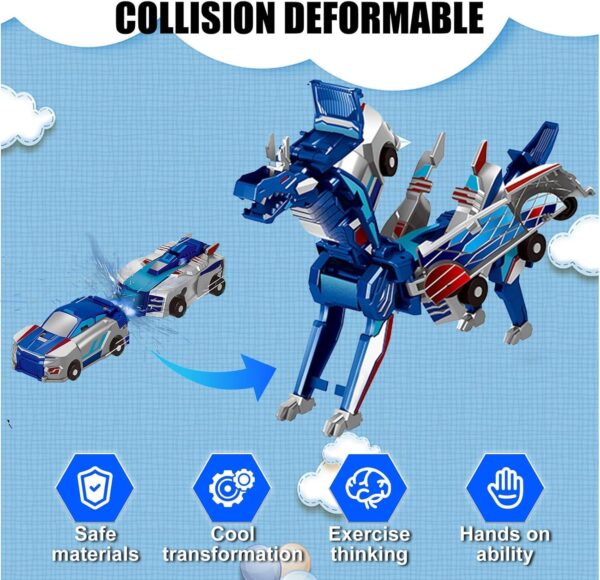 Voiture jouet dinosaure Aimery à déformation par collision