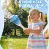 Machine à bulles automatique pour enfants, machine à bulles verticale avec lampe de poche et musique