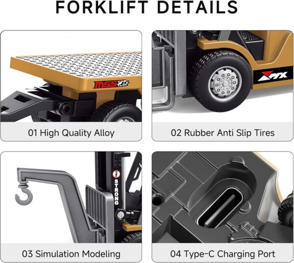 BRRRRT remote-controlled forklift truck, 1/64 scale