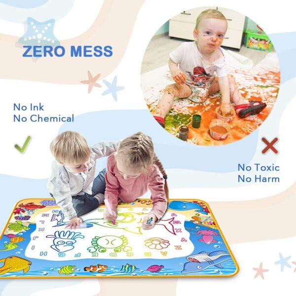 Tapis de dessin à l'eau - Peinture, écriture et coloriage pour enfants