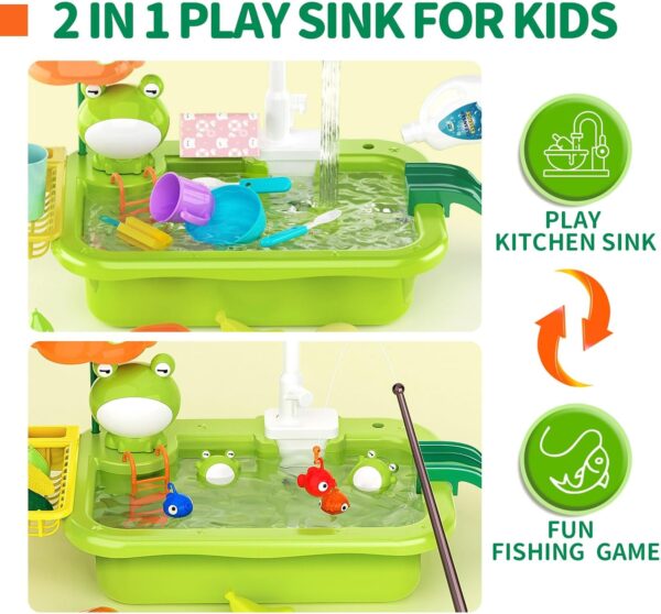 Évier de cuisine pour jeu avec eau courante, évier de cuisine pour jeu avec robinet électrique