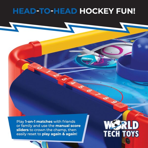Table de hockey sur air pour enfants World Tech Toys Marvel Spider-Man et ses amis extraordinaires
