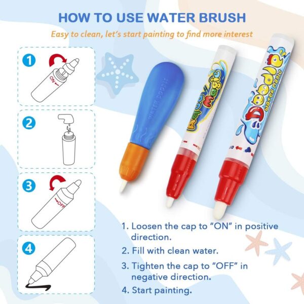 Tapis de dessin à l'eau - Peinture, écriture et coloriage pour enfants