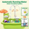 Évier de cuisine pour jeu avec eau courante, évier de cuisine pour jeu avec robinet électrique