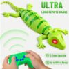 Gecko grimpant mural FANPROMS, lézard télécommandé rechargeable aux yeux lumineux,