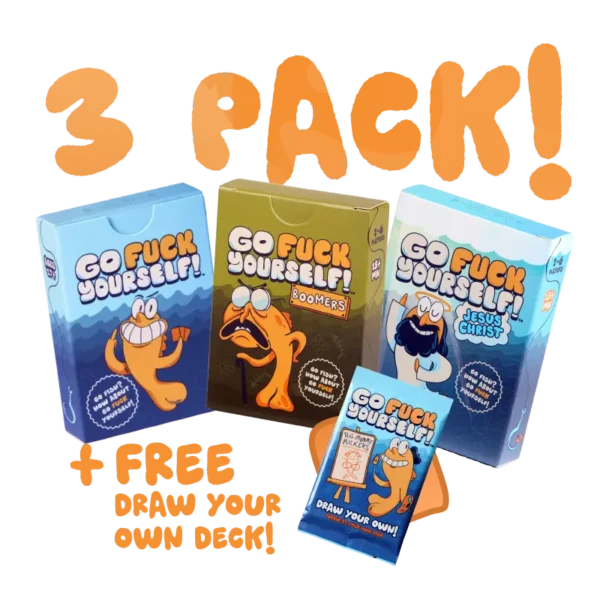 Go F*** Yourself Adult Card Game - Hilarious Party Game for 3-10 Players - 52 Cards - Quick Easy Setup - Perfect Stocking Stuffer - Made Out of Spite