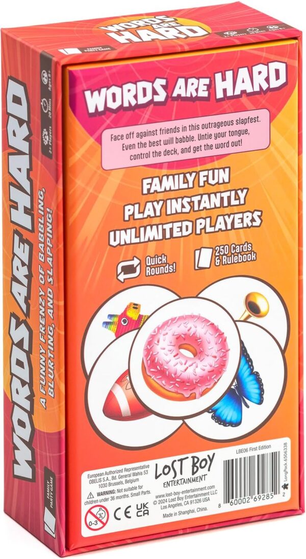 Lost Boy Entertainment - Words are Hard - Jeux de société - Jeux de cartes familiaux