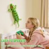 Gecko grimpant mural FANPROMS, lézard télécommandé rechargeable aux yeux lumineux,