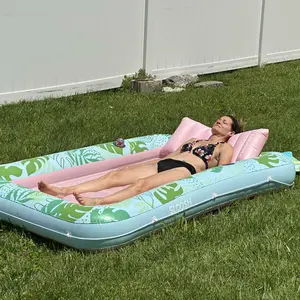 Sloosh Inflatable Tanning Pool Lounger Float for Adults