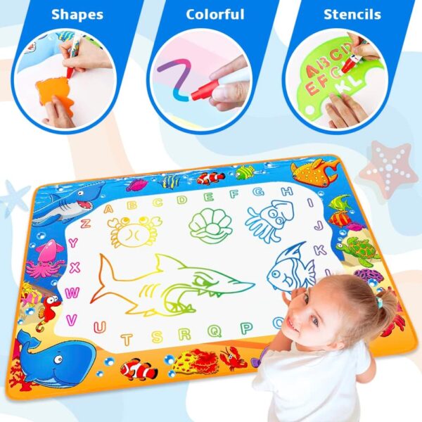 Tapis de dessin à l'eau - Peinture, écriture et coloriage pour enfants