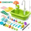 Évier de cuisine pour jeu avec eau courante, évier de cuisine pour jeu avec robinet électrique