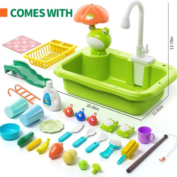 Évier de cuisine pour jeu avec eau courante, évier de cuisine pour jeu avec robinet électrique