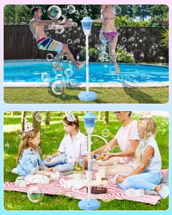 Machine à bulles automatique pour enfants, machine à bulles verticale avec lampe de poche et musique