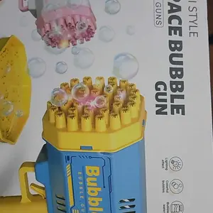 Bubble Gun, Bazooka Bubble Machine Gun, Bubble Blaster Gun with Bubble Solution