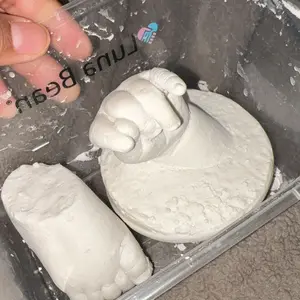 Luna Bean Baby Footprint and Hand Mold Casting Kit (2 Pack) First Time New Mom Gifts