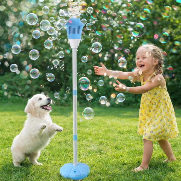 Machine à bulles automatique pour enfants, machine à bulles verticale avec lampe de poche et musique