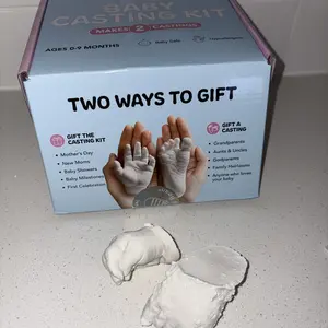 Luna Bean Baby Footprint and Hand Mold Casting Kit (2 Pack) First Time New Mom Gifts