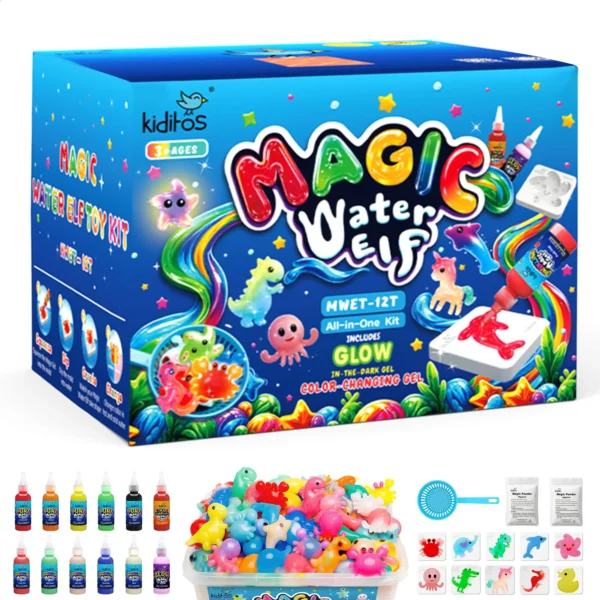 Kiditos Magic Water Elf Toy Kit with Magic Gels & Molds